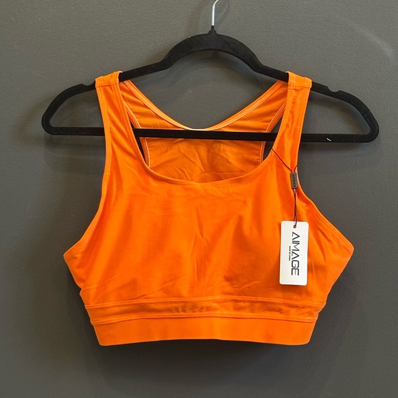 Aimage Other - Aimage | Vibrant Orange Racerback Bra | Moisture Wicking | Large | NWT